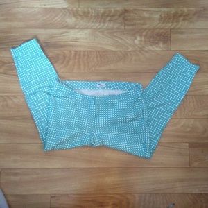 Old Navy Turquoise & White Pants 18 NWOT